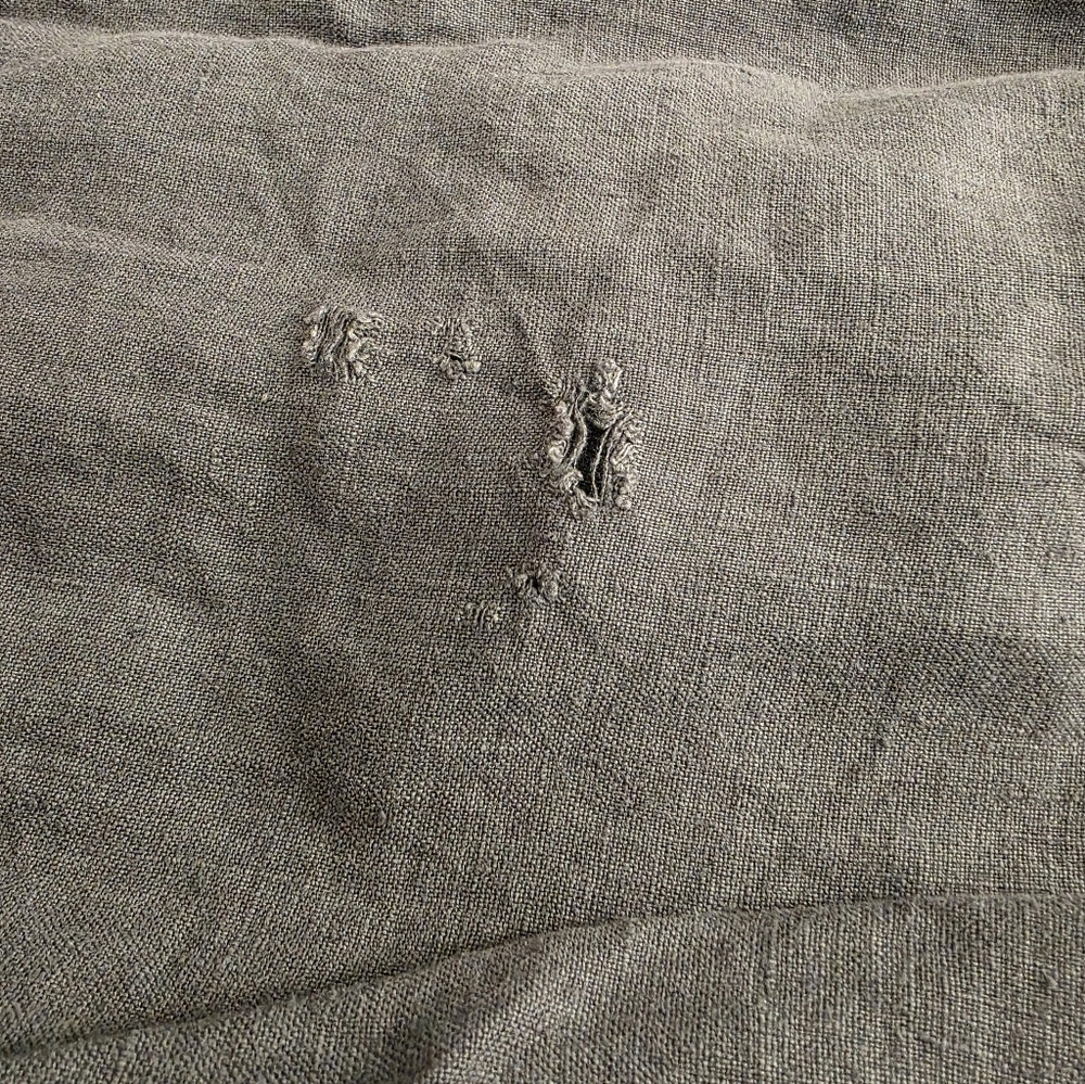 100% Stonewashed Linen Bathrobe – Charcoal Grey, Size S (Extra-Long) - Picture 12 of 12